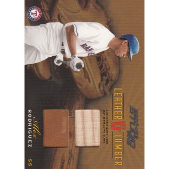 2003 Studio Leather and Lumber Combos #LL2 Alex Rodriguez Bat-Fld Glv/50