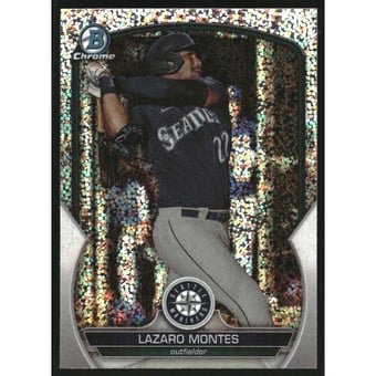 2023 Bowman Chrome Draft Sparkle Refractors #BDC185 Lazaro Montes