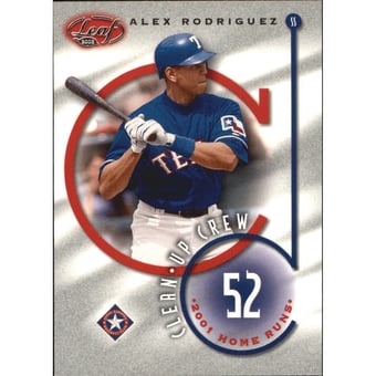 2002 Leaf Clean Up Crew #7 Alex Rodriguez