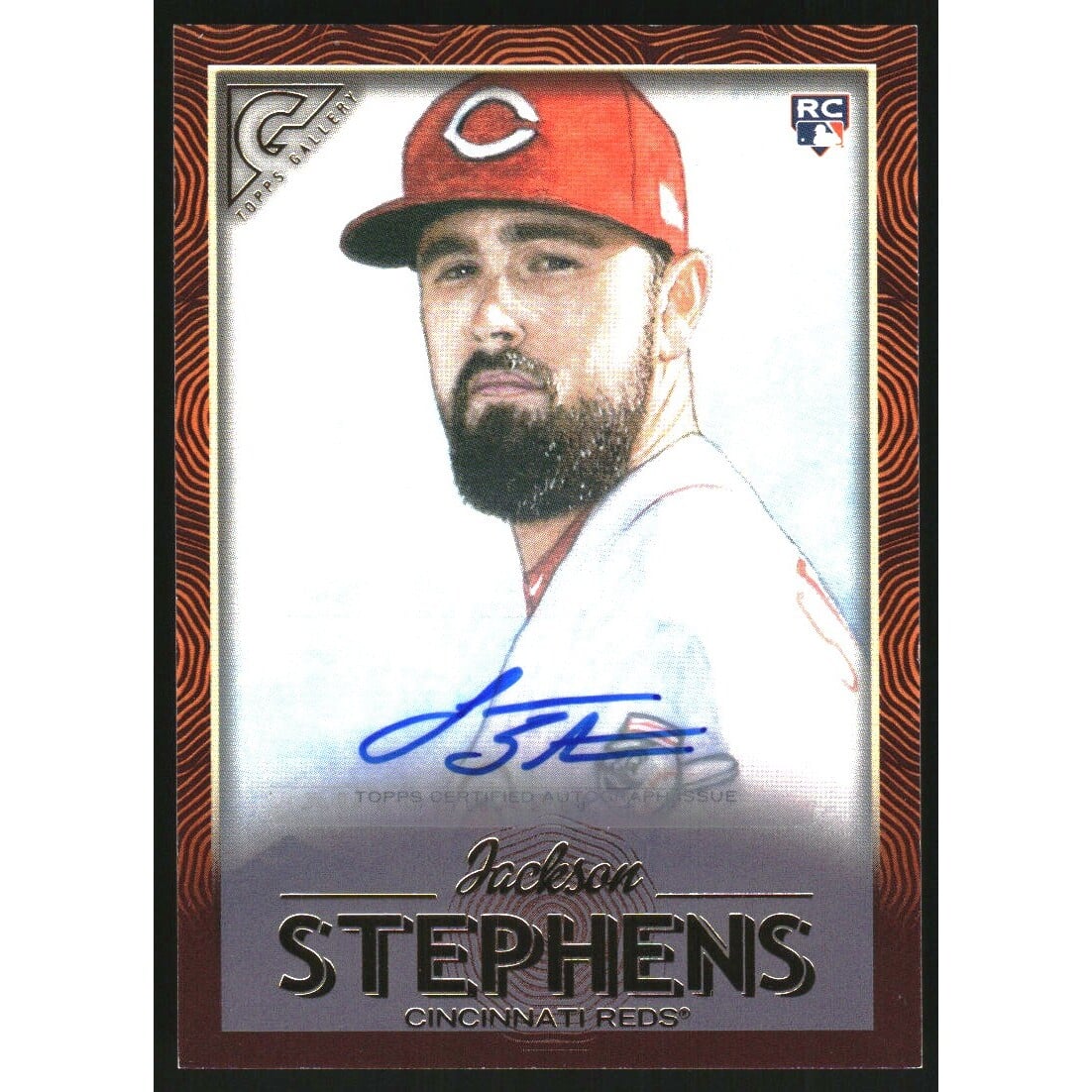 2018 Topps Gallery Autographs Orange #22 Jackson Stephens. rookie card picture