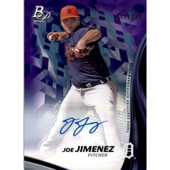 2017 Bowman Platinum Top Prospects Autographs Purple #TPJJ Joe Jimenez