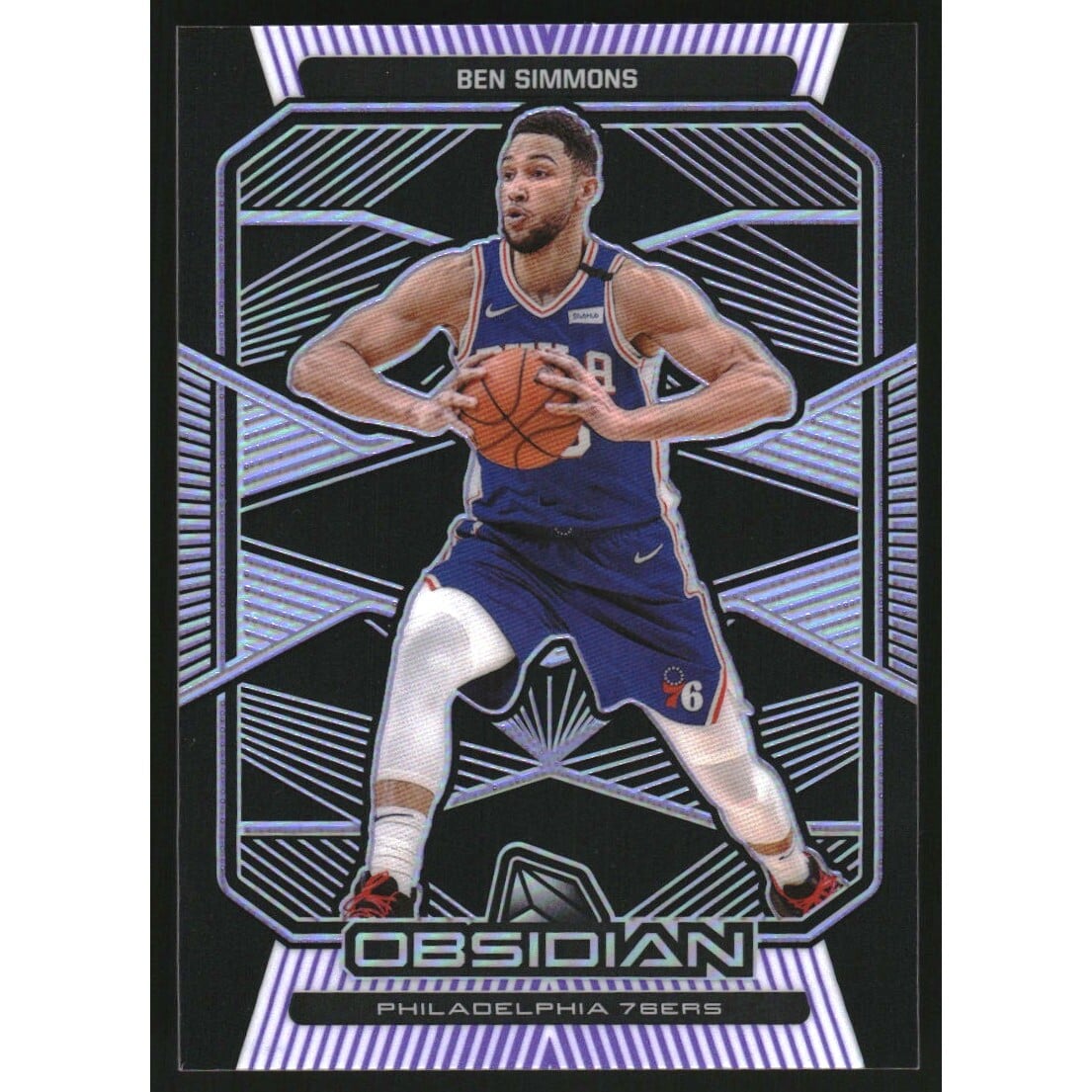 2019-20 Panini Obsidian Electric Etch Purple #60 Ben Simmons/75. rookie card picture