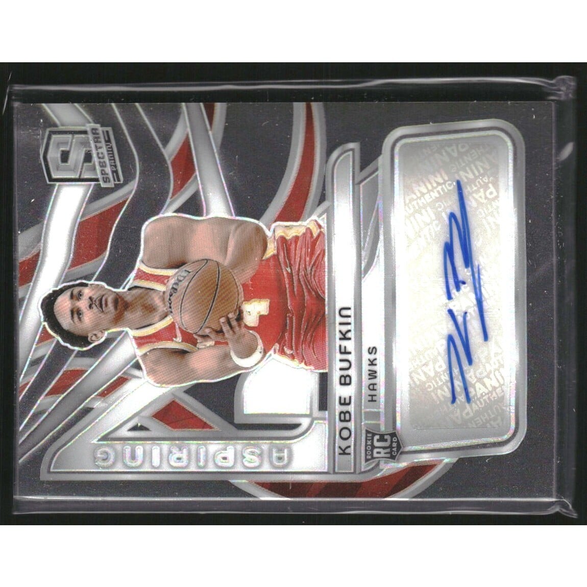 2023-24 Panini Spectra Aspiring Autographs #3 Kobe Bufkin/75. rookie card picture