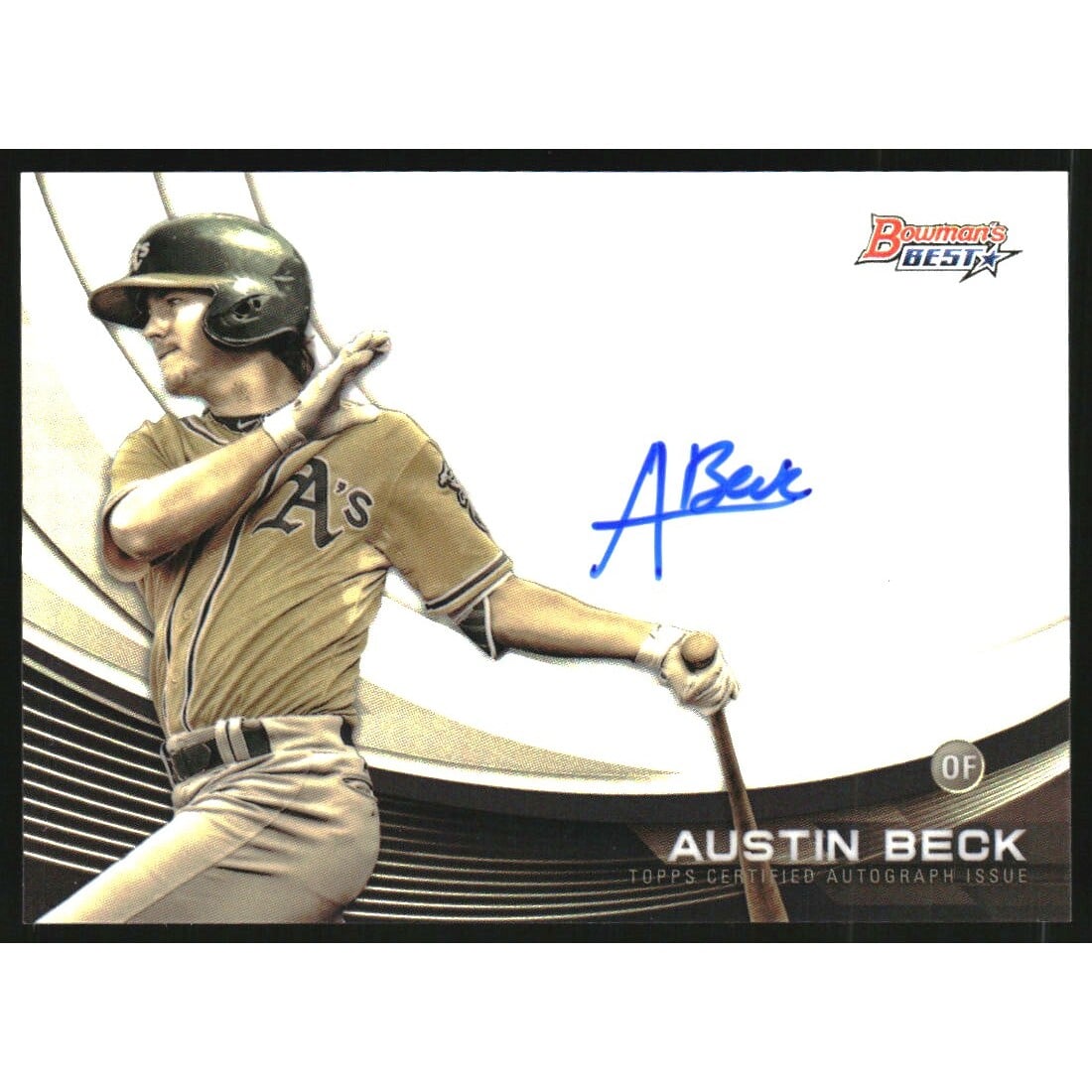 2017 Bowman's Best Monochrome Autographs #MAAB Austin Beck/125. rookie card picture