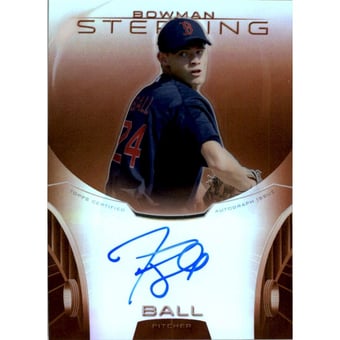 2013 Bowman Sterling Prospect Autographs Gold Refractors #TB Trey Ball