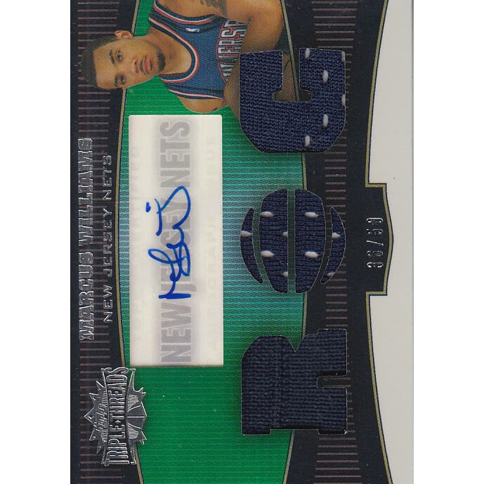 2006-07 Topps Triple Threads Emerald #120 Marcus Williams JSY AU. rookie card picture