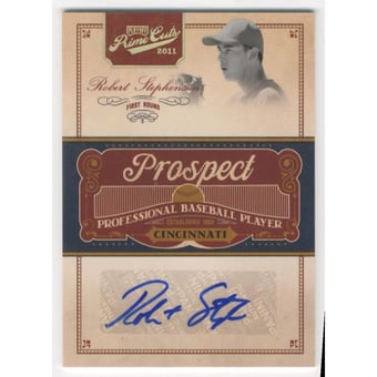 2011 Prime Cuts Prospect Signatures Gold #RS Robert Stephenson/49