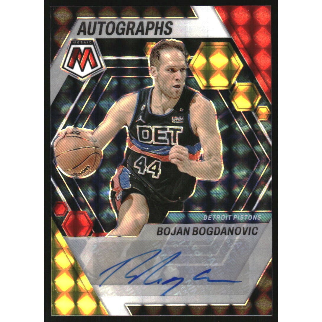 2022-23 Panini Mosaic Autographs Mosaic Choice #38 Bojan Bogdanovic. rookie card picture