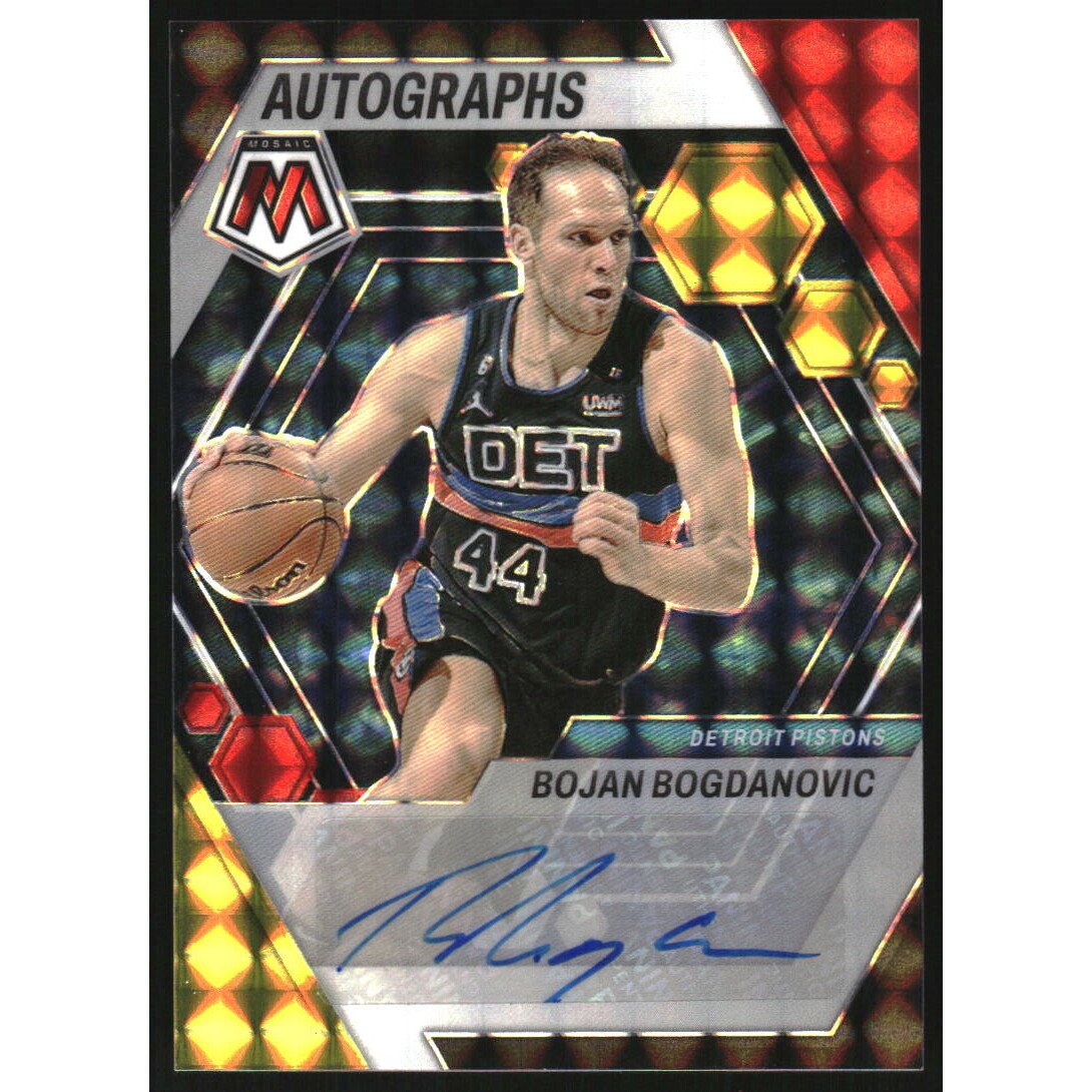 2022-23 Panini Mosaic Autographs Mosaic Choice #38 Bojan Bogdanovic. rookie card picture
