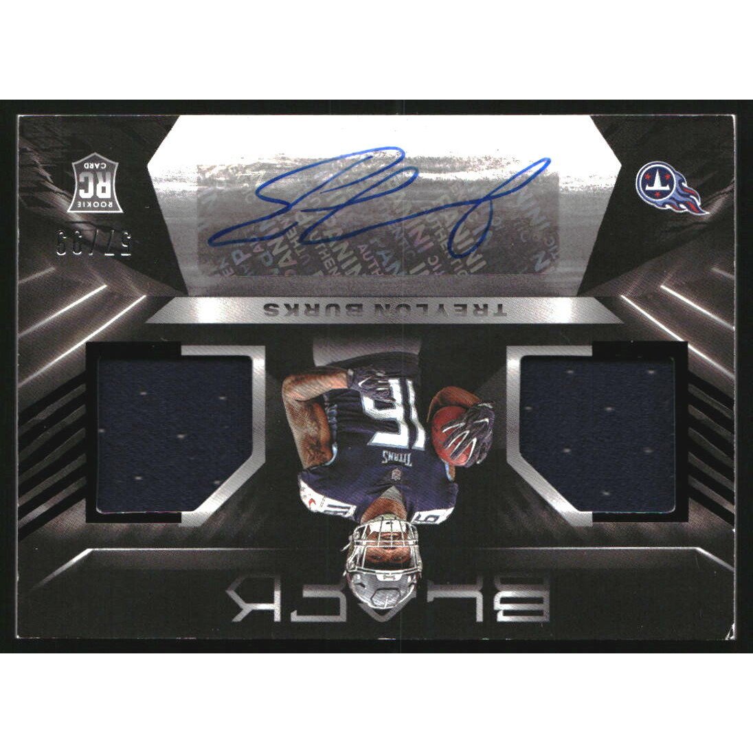 2022 Panini Black Rookie Signature Materials #15 Treylon Burks. rookie card picture