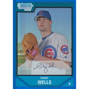 2007 Bowman Chrome Prospects Blue Refractors #BC74 Randy Wells