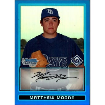 2009 Bowman Chrome Prospects Blue Refractors #BCP7 Matthew Moore