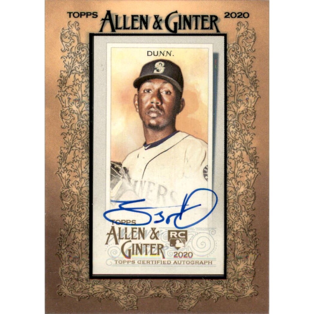 2020 Topps Allen and Ginter Framed Mini Autographs #MAJDUN Justin Dunn. rookie card picture