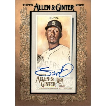 2020 Topps Allen and Ginter Framed Mini Autographs #MAJDUN Justin Dunn