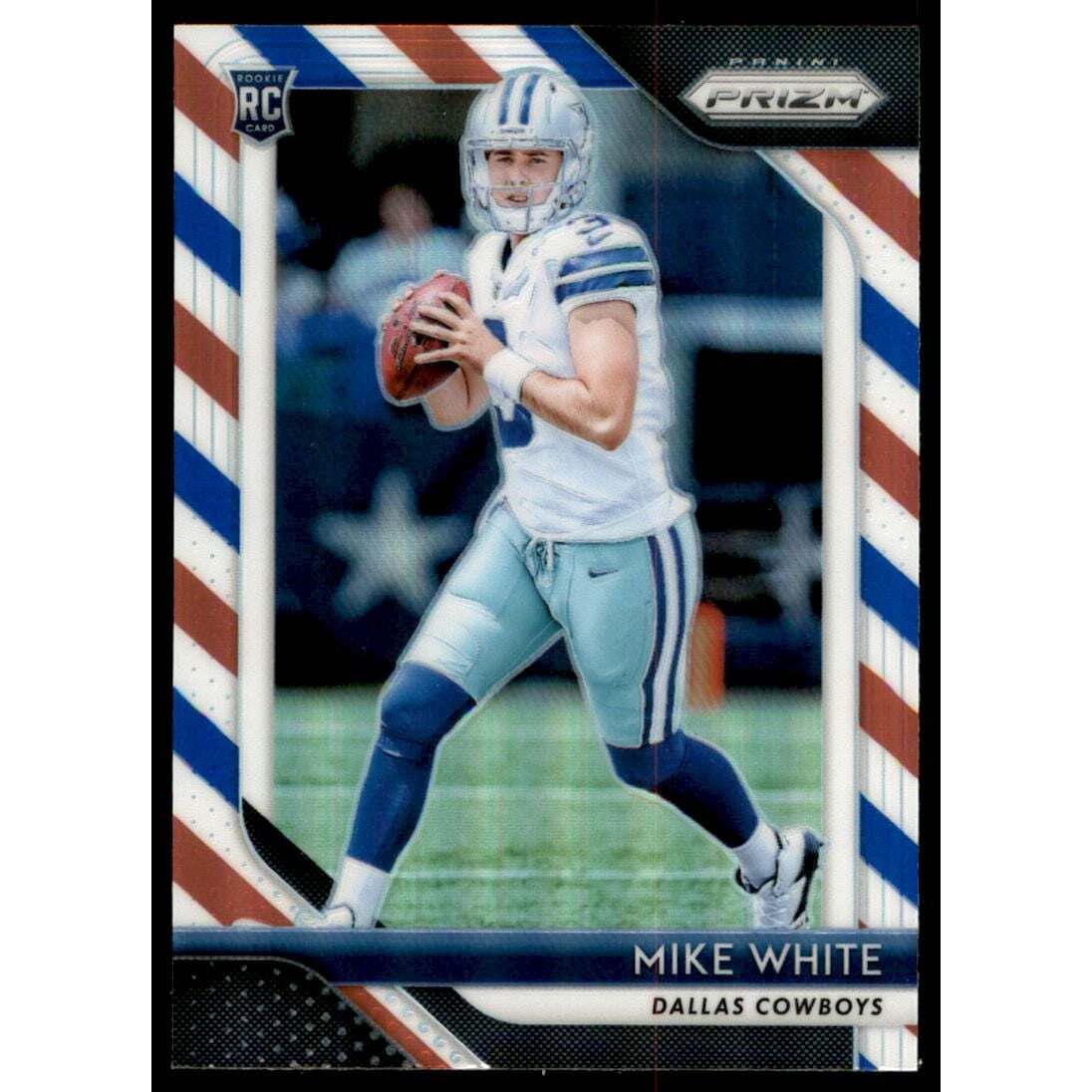 2018 Panini Prizm Prizms Red White and Blue #239 Mike White. rookie card picture