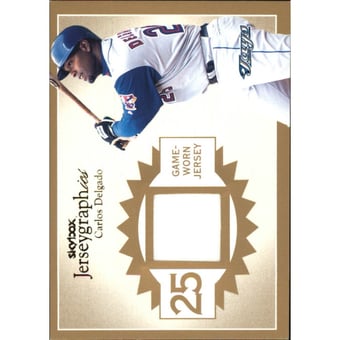 2004 SkyBox Autographics Jerseygraphics Gold #CD Carlos Delgado