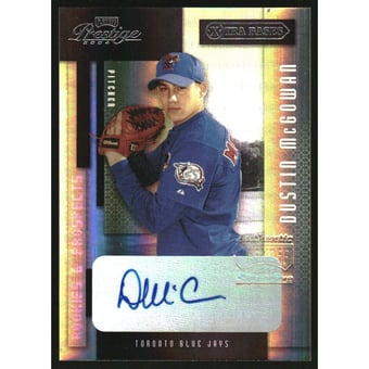 2004 Playoff Prestige Xtra Bases Purple Autographs #195 Dustin McGowan PROS