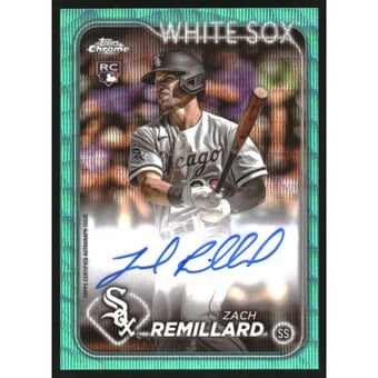 2024 Topps Chrome Rookie Autographs Aqua Wave Refractors #RAZR Zach Remillard