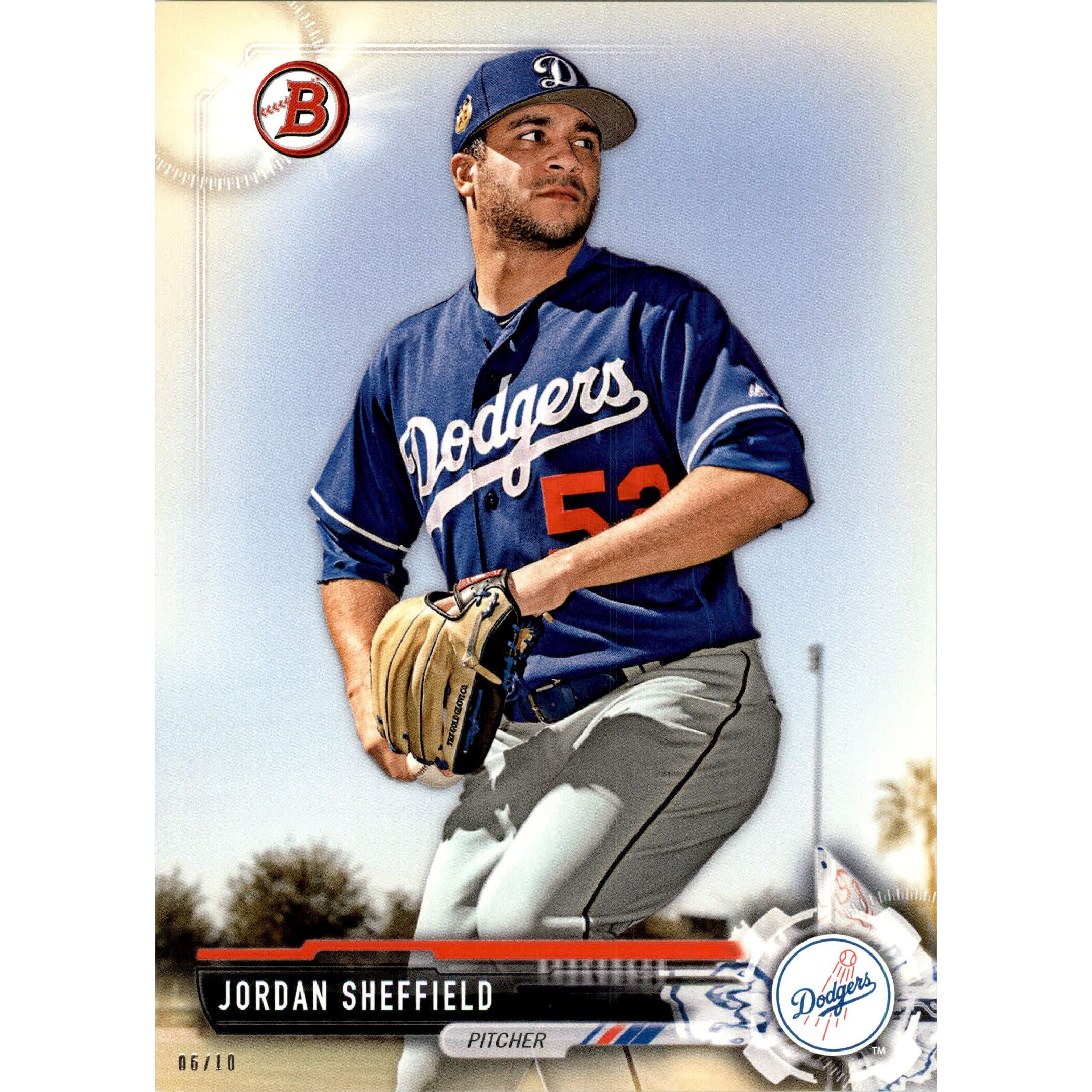 2017 Bowman Draft 5x7 Gold #BD134 Jordan Sheffield. rookie card picture