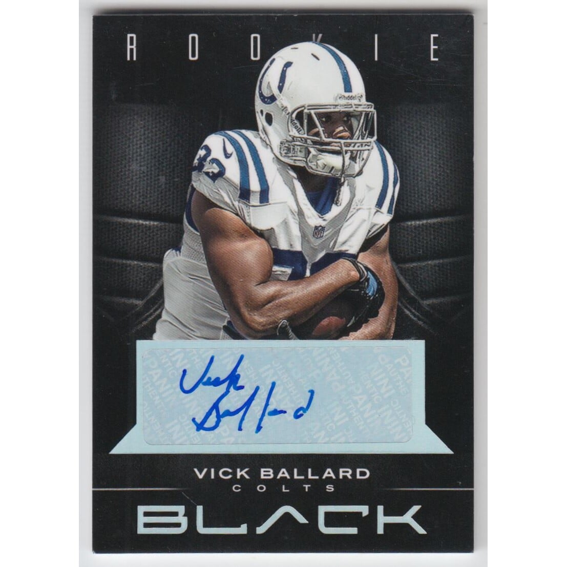 2012 Panini Black Rookie Signatures #196 Vick Ballard/199. rookie card picture