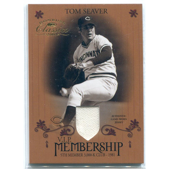 2003 Donruss Classics Membership VIP Memorabilia #10 Tom Seaver Jsy/81