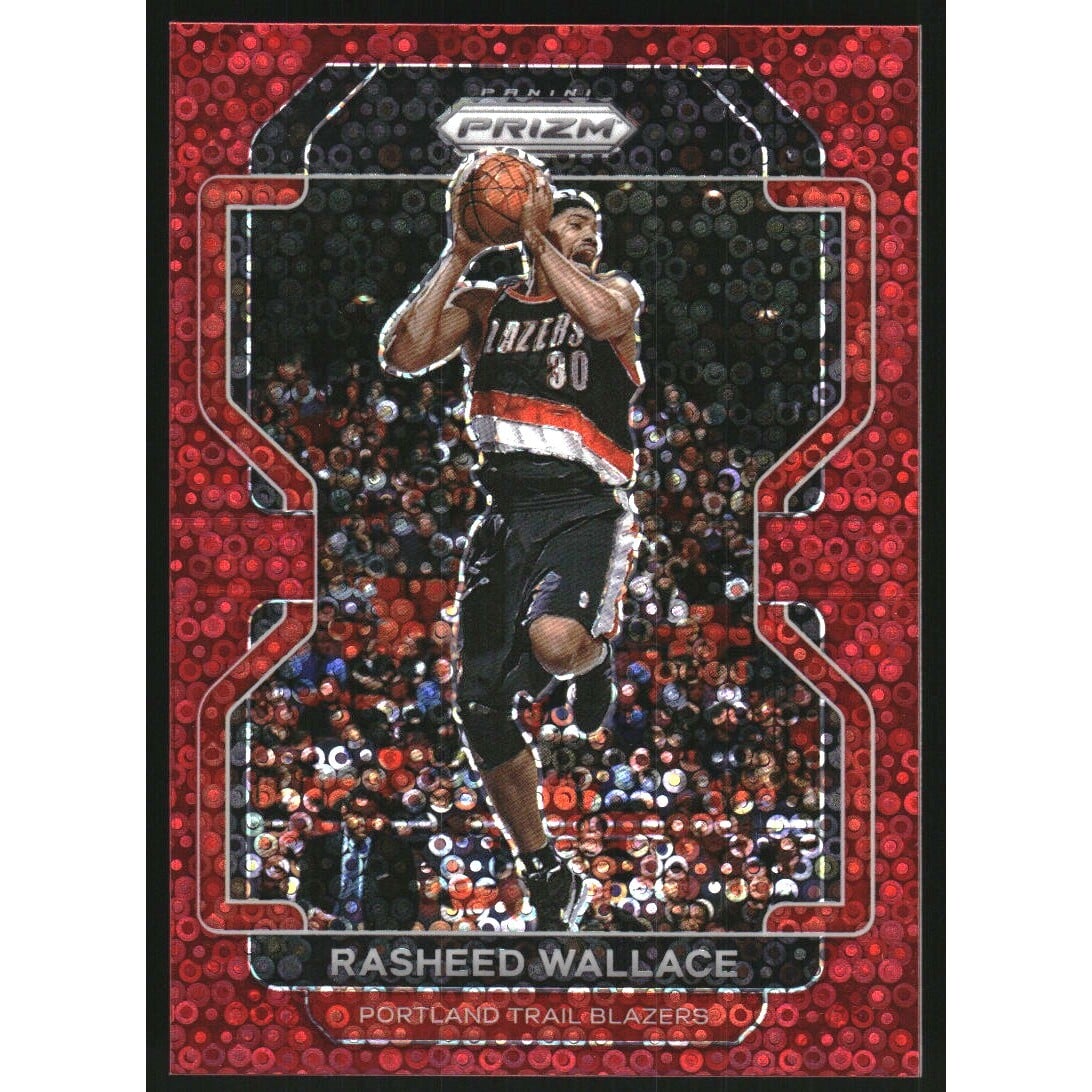 2021-22 Panini Prizm Prizms Fast Break Red #258 Rasheed Wallace. rookie card picture