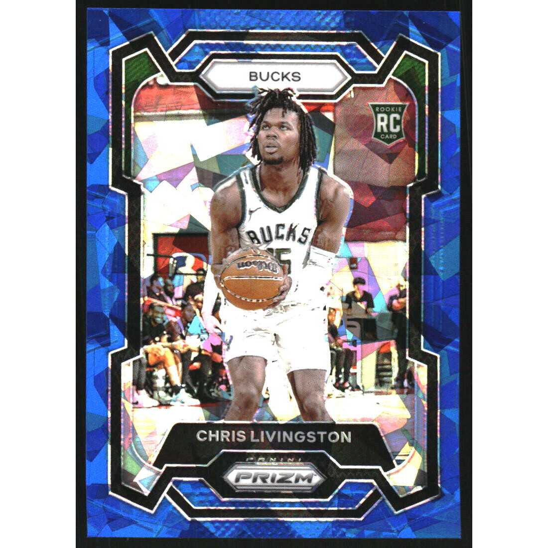 2023-24 Panini Prizm Prizms Blue Ice #156 Chris Livingston 2023-24 Panini Prizm Prizms Blue Ice #156 Chris Livingston