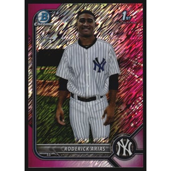 2022 Bowman Chrome Prospects Fuchsia Shimmer Refractors #BCP153 Roderick Arias
