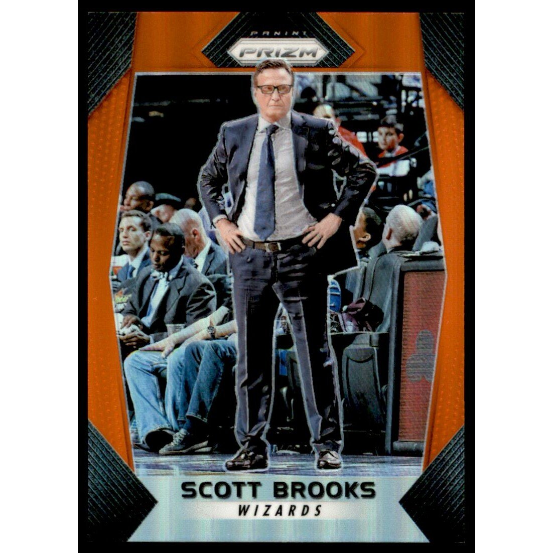2017-18 Panini Prizm Prizms Orange #140 Scott Brooks CO. rookie card picture