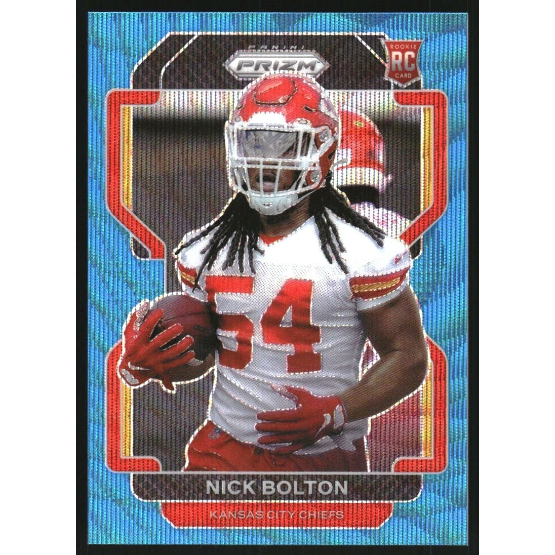 2021 Panini Prizm Prizms Blue Wave #390 Nick Bolton. rookie card picture