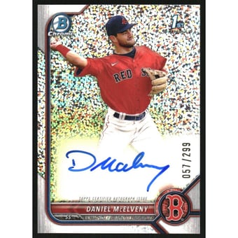 2022 Bowman Chrome Prospect Autographs Speckle Refractors #CPADMY Daniel McElveny