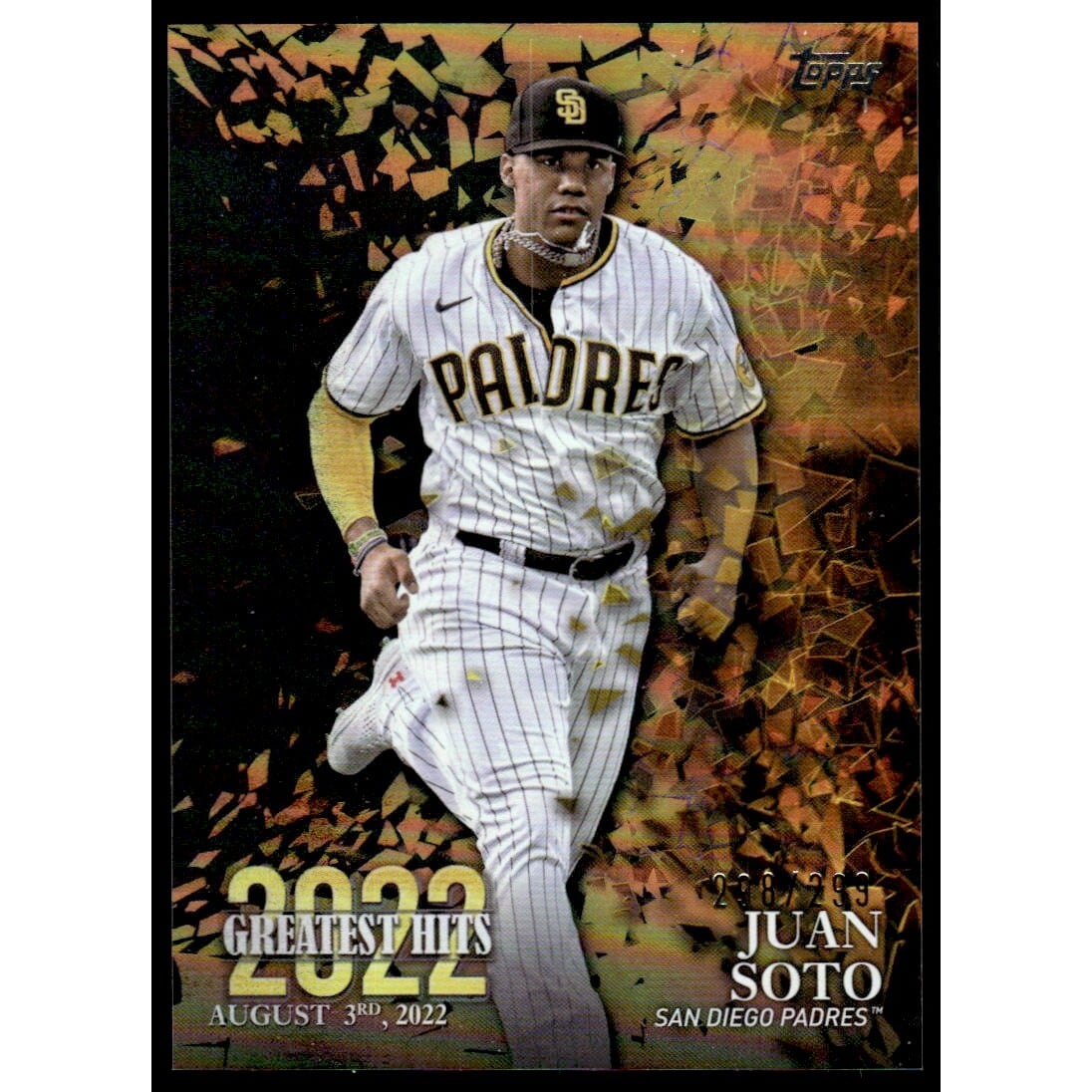 2023 Topps '22 Greatest Hits Black #22GH24 Juan Soto. rookie card picture
