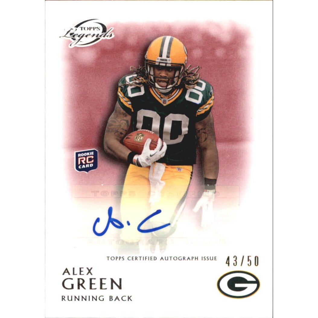 2011 Topps Legends Rookie Autographs Red #RAAG Alex Green. rookie card picture