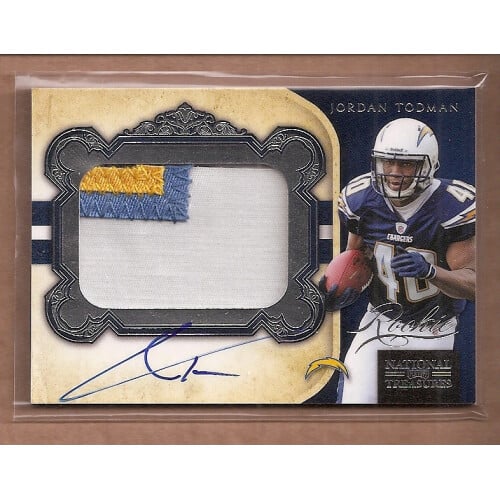 2011 Playoff National Treasures #324 Jordan Todman JSY AU RC