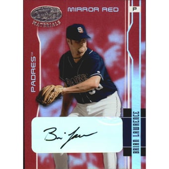 2003 Leaf Certified Materials Mirror Red Autographs #157 Brian Lawrence/100