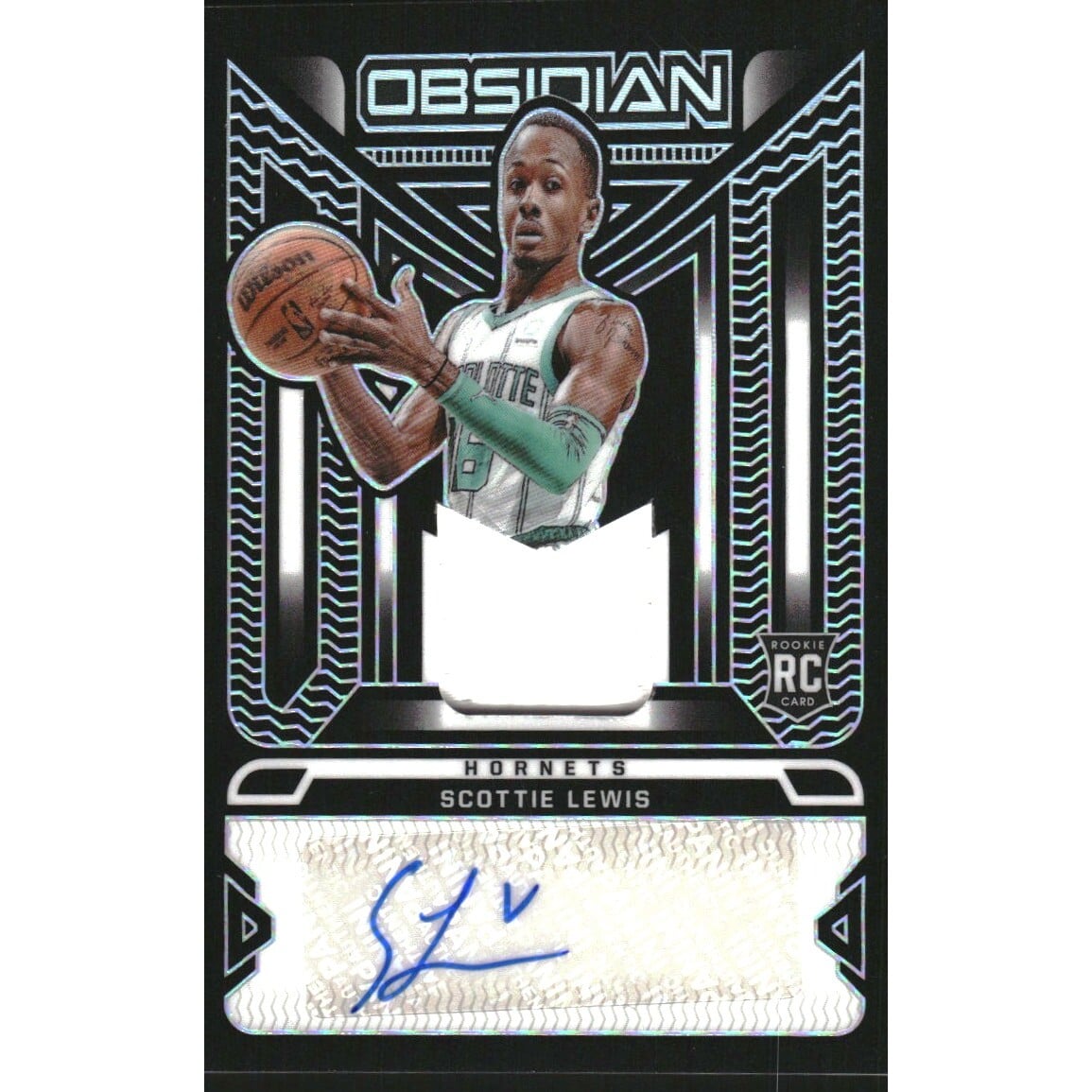 2021-22 Panini Obsidian Rookie Jersey Ink #19 Scottie Lewis/99