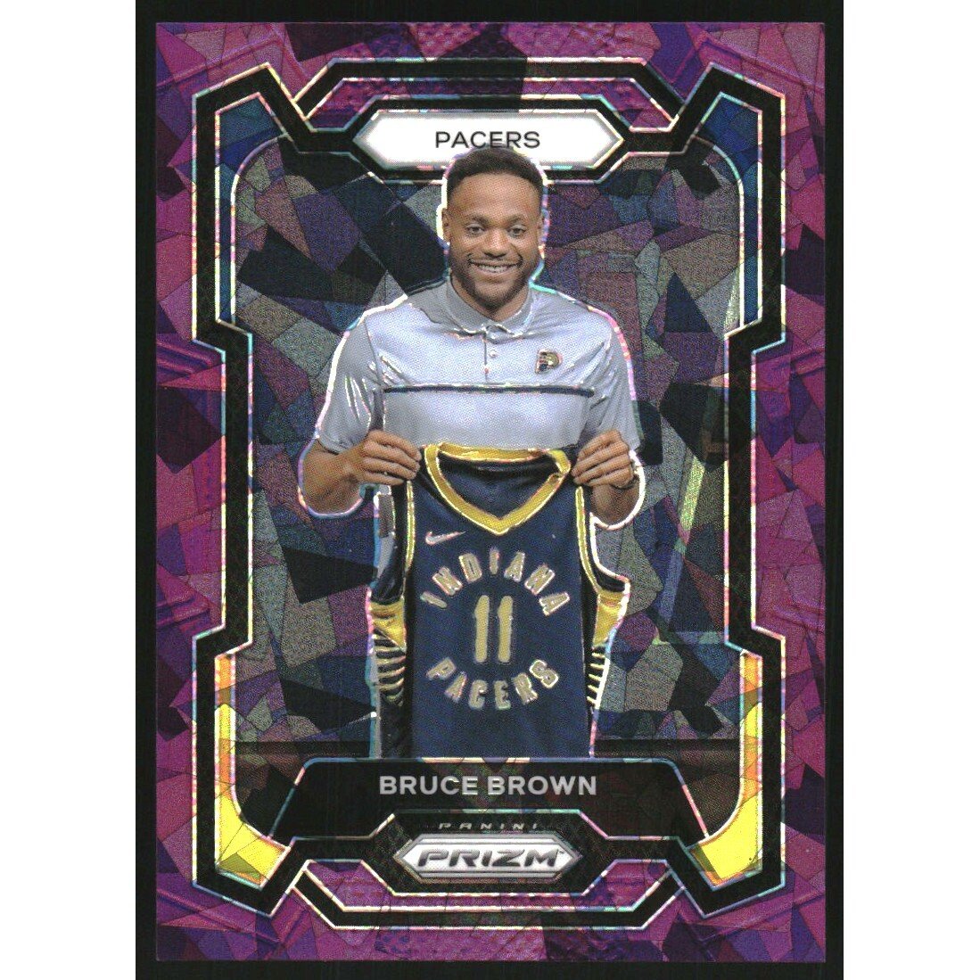 2023-24 Panini Prizm Prizms Purple Ice #67 Bruce Brown. rookie card picture