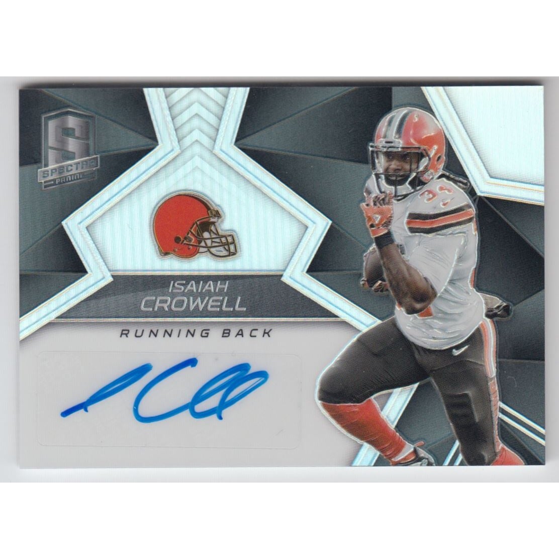 2017 Panini Spectra Signatures #46 Isaiah Crowell/99. rookie card picture