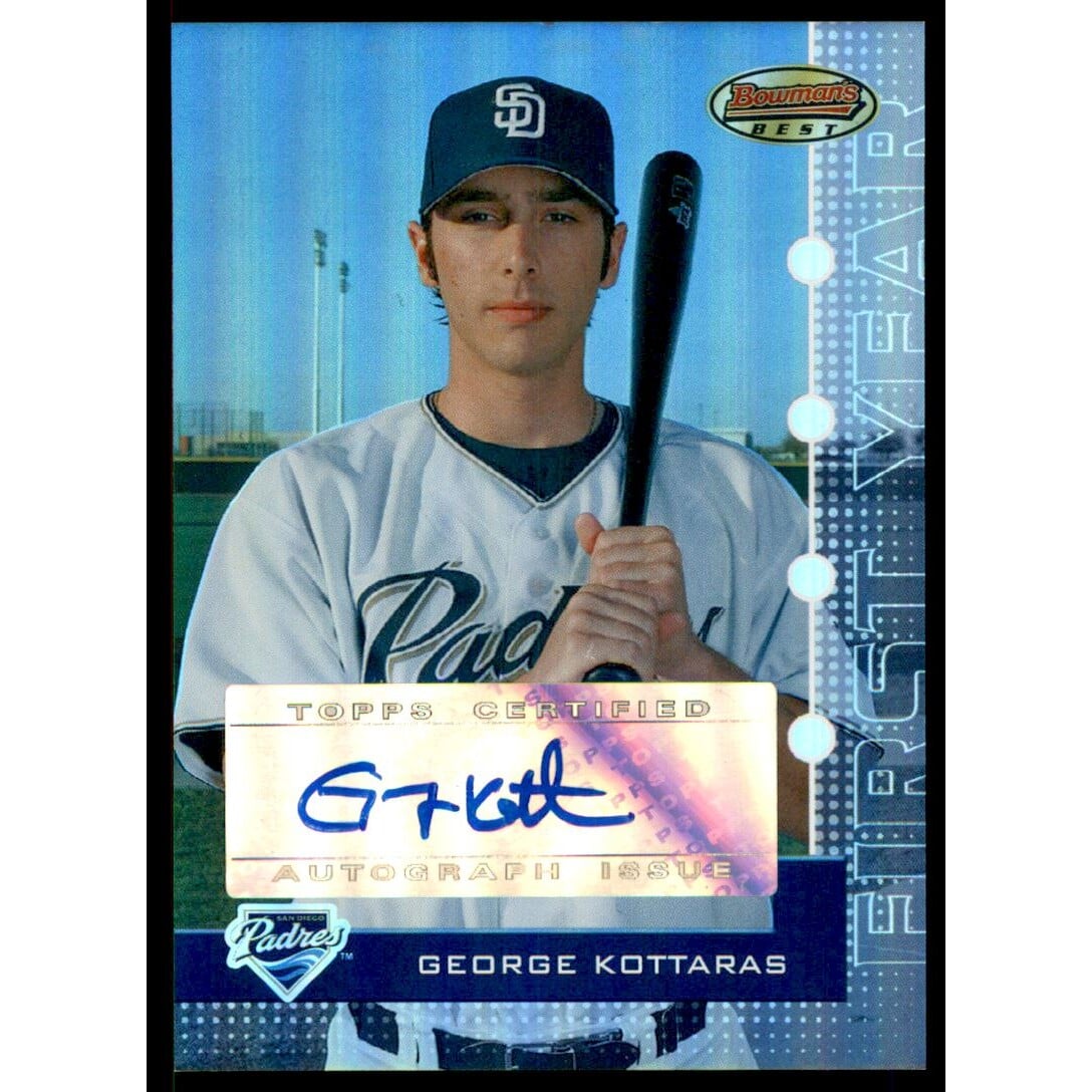 2005 Bowman's Best Silver #133 George Kottaras FY AU. rookie card picture
