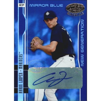 2003 Leaf Certified Materials Mirror Blue Autographs #224 Aaron Looper NG/50