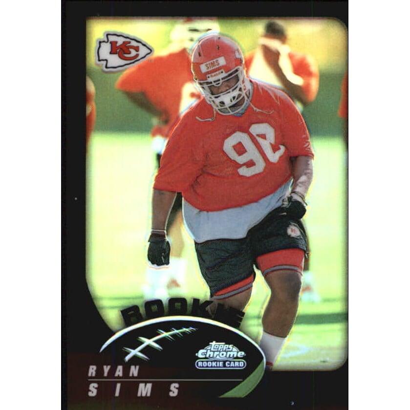 2002 Topps Chrome Refractors #184 Ryan Sims. rookie card picture