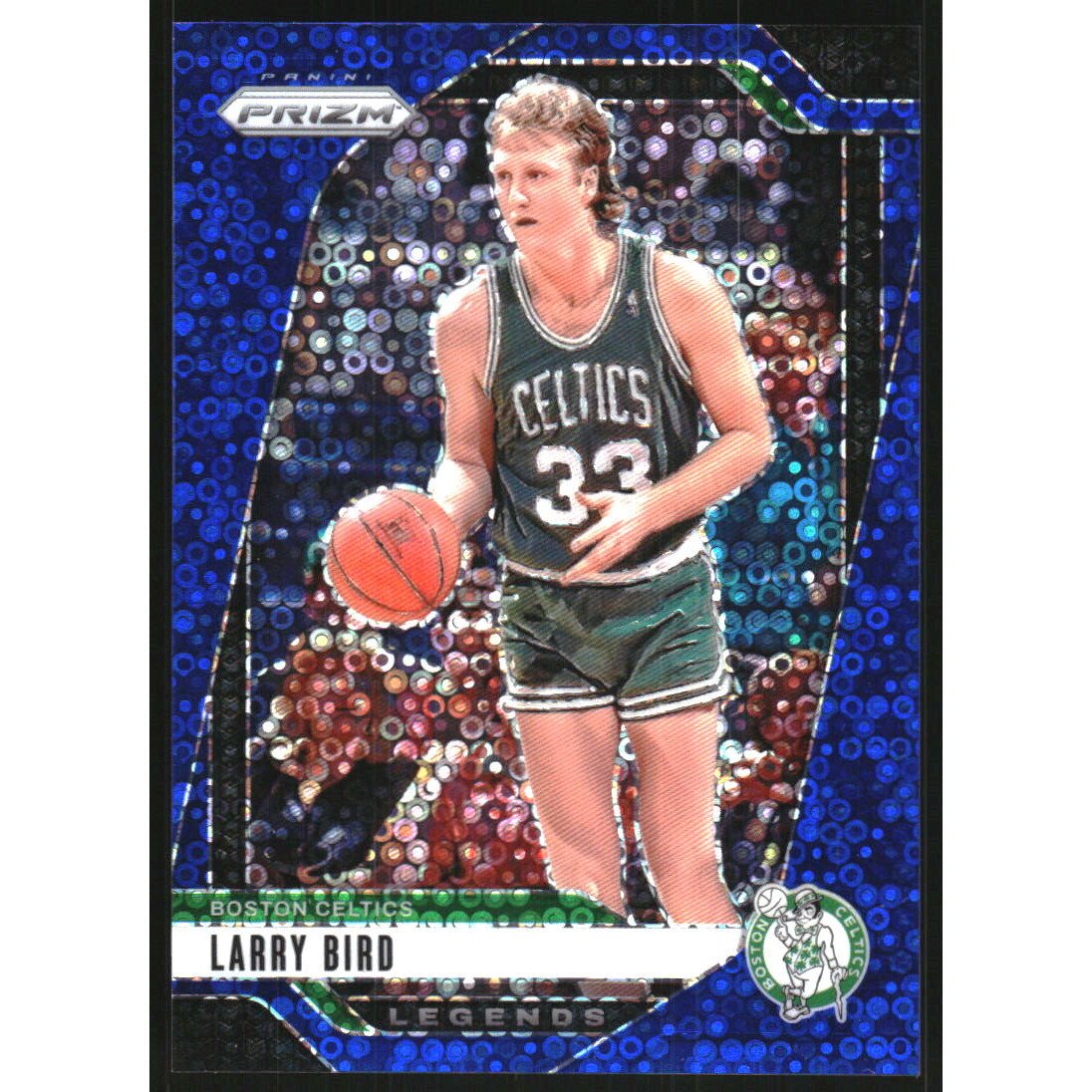 2024-25 Panini Prizm Prizms Fast Break Blue #299 Larry Bird. rookie card picture
