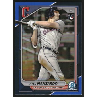 2024 Bowman Chrome Blue Refractors #86 Kyle Manzardo