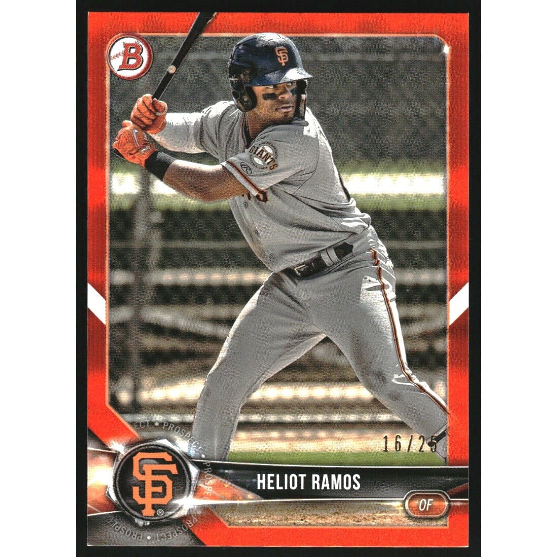 2018 Bowman Draft Orange #BD133 Heliot Ramos. rookie card picture