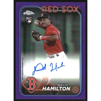 2024 Topps Chrome Rookie Autographs Purple Refractors #RADHA David Hamilton
