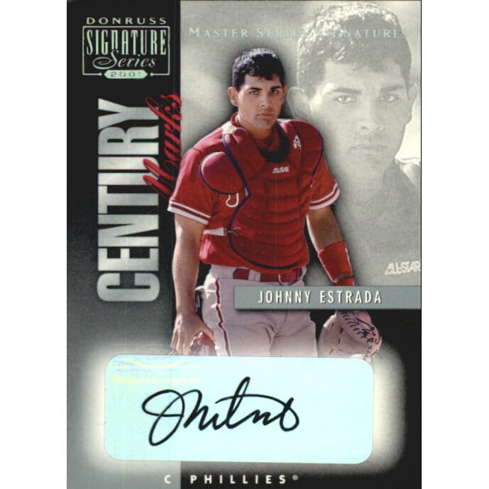 2001 Donruss Signature Century Marks Masters Series #12 Johnny Estrada. rookie card picture