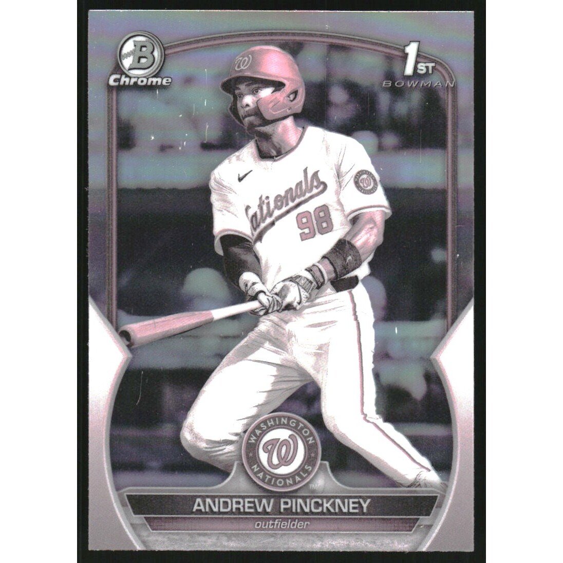 2023 Bowman Chrome Draft Pearl Refractors #BDC40 Andrew Pinckney. rookie card picture