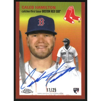 2023 Topps Chrome Platinum Anniversary Autographs Orange Refractors #CPACH Caleb Hamilton