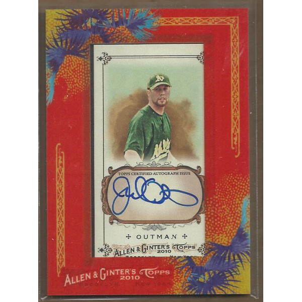 2010 Topps Allen and Ginter Autographs #JO Josh Outman. rookie card picture