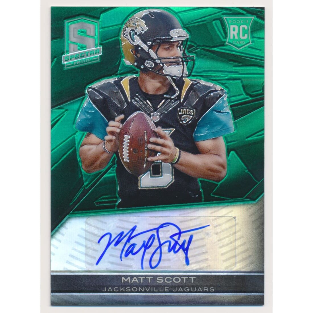 2013 Panini Spectra Green #170 Matt Scott AU. rookie card picture